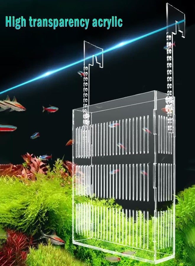 La La Pet®Adjustable Hanging Aquarium Plant Holder Acrylic Breeder Box for Fish Tank Transparent Hatching Incubator Box Isolation Box for Small Fish Small - Image 3